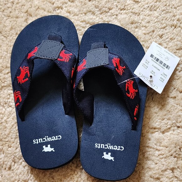 J. Crew Crewcuts Crab Flip Flop Sandals Size K10 NWT - Picture 3 of 6
